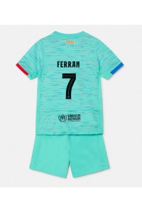 Barcelona Ferran Torres #7 Jalkapallovaatteet Lasten Kolmas peliasu 2023-24 Lyhythihainen (+ Lyhyet housut)